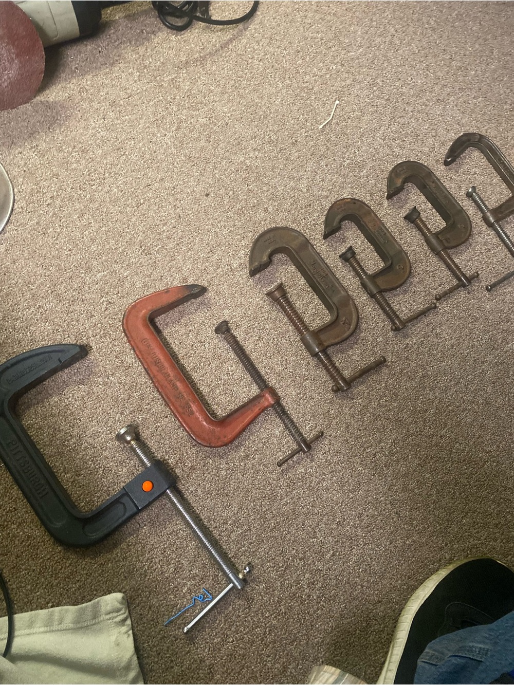 Industrial C-Clamp Wall Decor Shelf - Black & Rust Brown